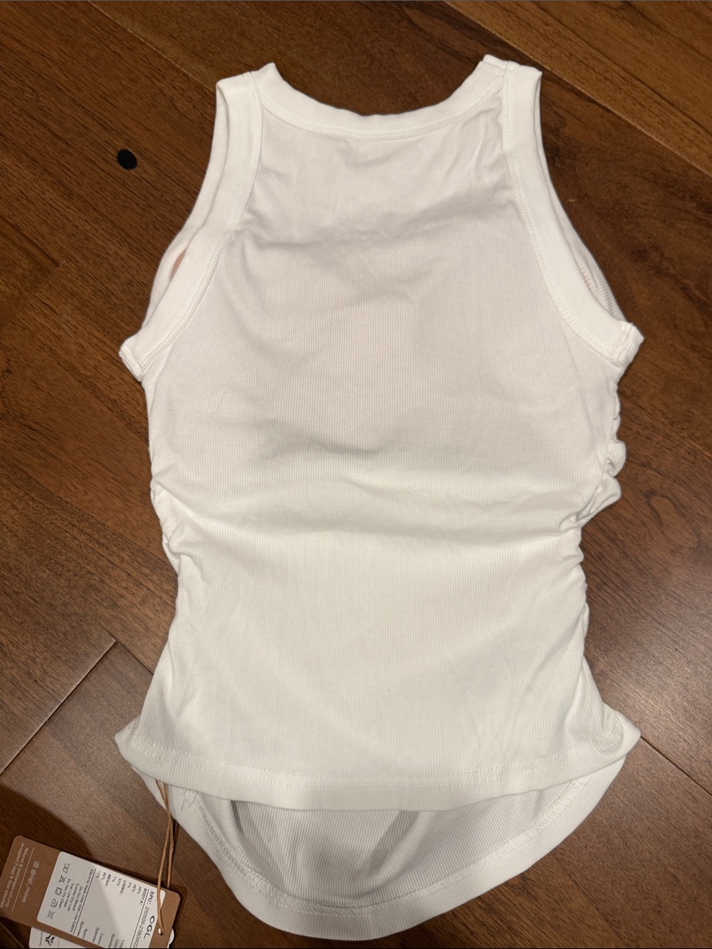 OGL White Ribbed Tank Top - Picture 3 of 3